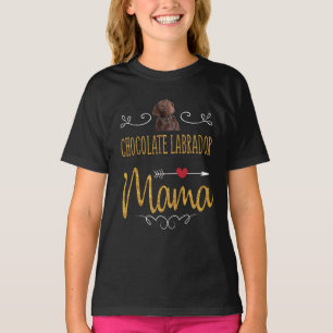 Camiseta Cachorro Chocolate Labrador Mama