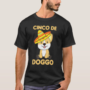 Camiseta Cachorro Cinco De Doggo Mexicano Sombrero Corgi