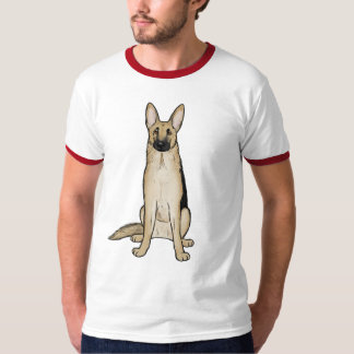 Camiseta Cachorro-claro e German shepherd preto | Pet Art