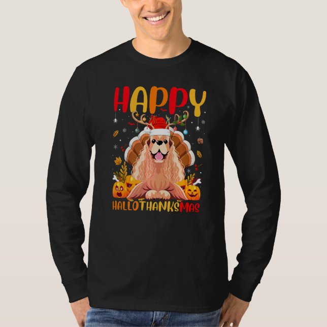 Camiseta Cachorro  Cocker Spaniel Feliz Cachorro Hellothank (Frente)