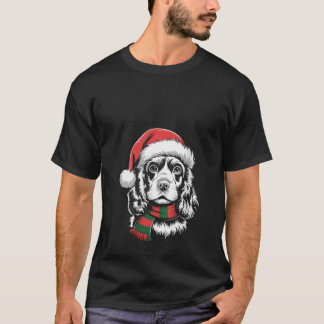 Camiseta Cachorro Cocker Spaniel Feminino Chapéu e Cachecol