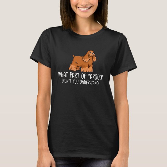 Camiseta Cachorro Cocker Spaniel Inglês  Filhotes Dono   1 (Frente)