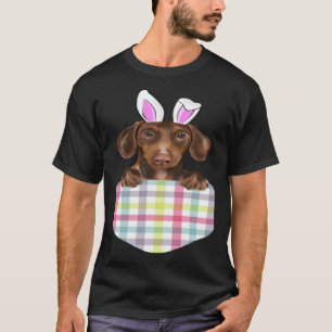 Camiseta Cachorro Coelho Castanho De Xadrez Castanho De pás