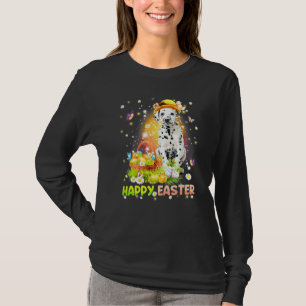 Camiseta Cachorro-coelho-coelho-felz pascoa Cachorro-Dalmát
