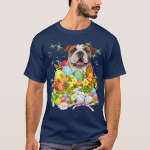 Camiseta Cachorro Coelho Inglês Com Cachorro De Ovos De Pás