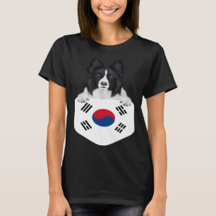 Camiseta Cachorro Collie, Fronteira Da Coreia Do Sul, No Bo
