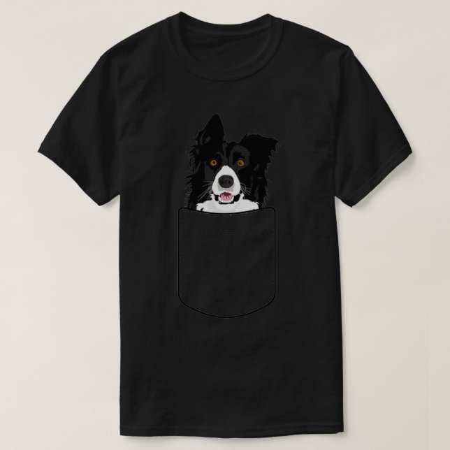 Camiseta Cachorro Collie Na Sua Bolsa (Frente do Design)