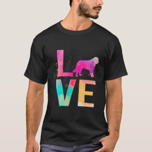 Camiseta Cachorro Colorido da Terra Nova Mamãe Presente na