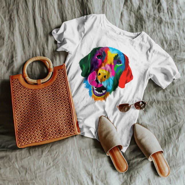 Camiseta Cachorro Colorido Labrador Retriever (Criador carregado)