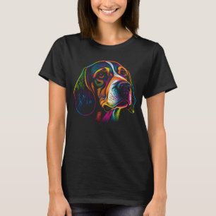Camiseta Cachorro Colorido Mamãe Pai Homens Mulheres Crianç