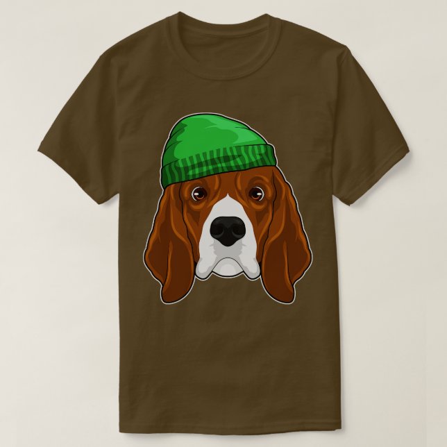 Camiseta Cachorro com Beanie (Frente do Design)