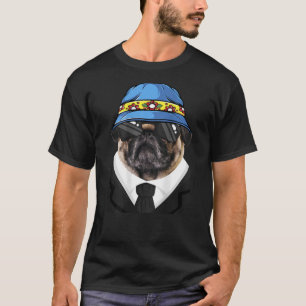 Camiseta Cachorro Com Coletes Desenhados Balde Chapéu - Ar