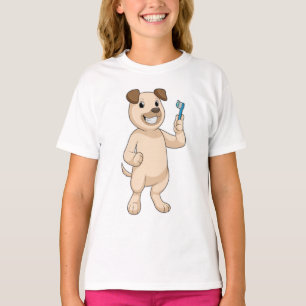Camiseta Cachorro com escova de dentes