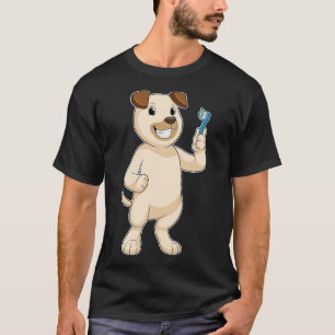 Camiseta Cachorro com escova de dentes