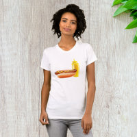 Cachorro Com Garrafa De Mostarda Mulher-T-Shirt