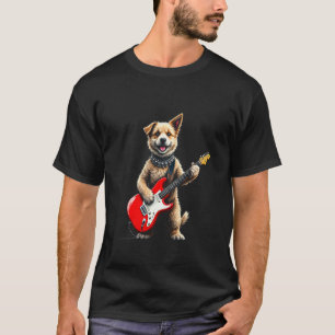 Camiseta Cachorro com Guitarra