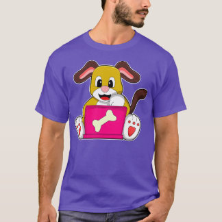 Camiseta Cachorro com Laptop