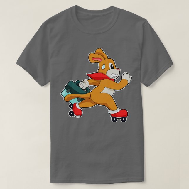 Camiseta Cachorro com patins (Frente do Design)