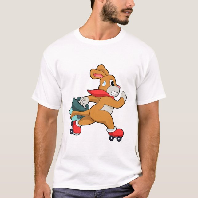 Camiseta Cachorro com patins de rolimã (Frente)