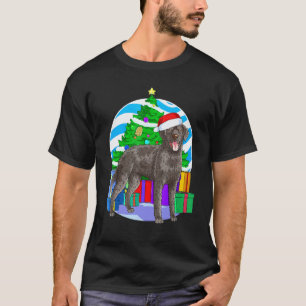 Camiseta Cachorro com Pelo Ondulado Decorado com Papai Noel