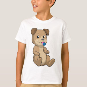Camiseta Cachorro com Pirulito de Doces