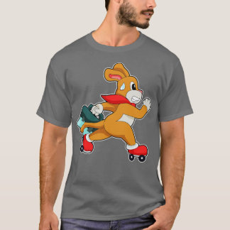 Camiseta Cachorro com skates de cilindro
