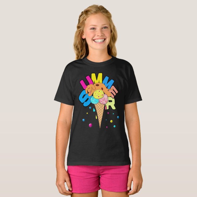 Camiseta Cachorro com sorvete (Frente Completa)
