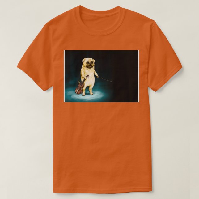 Camiseta Cachorro Com Sua Máscara De Violino (Frente do Design)