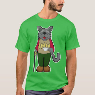 Camiseta Cachorro com taça de café