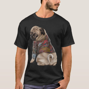 Camiseta Cachorro Com Tradicional Tatuagem De Dragão Japonê