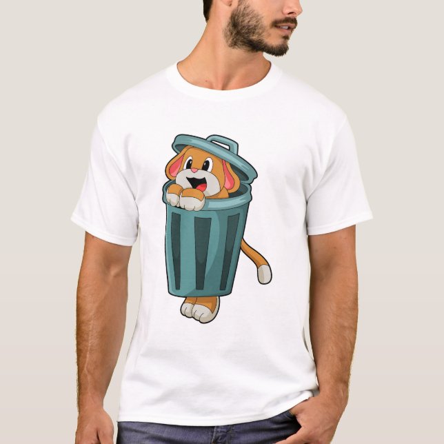 Camiseta Cachorro com Trashcan (Frente)