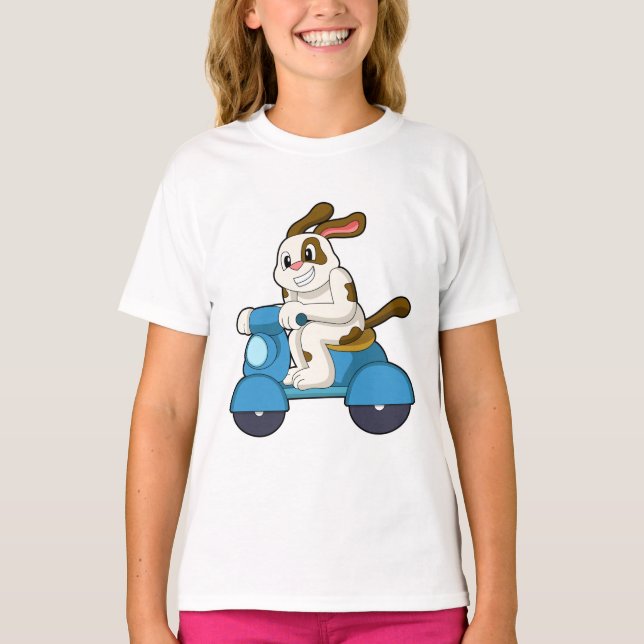 Camiseta Cachorro como Biker com Patinete.PNG (Frente)