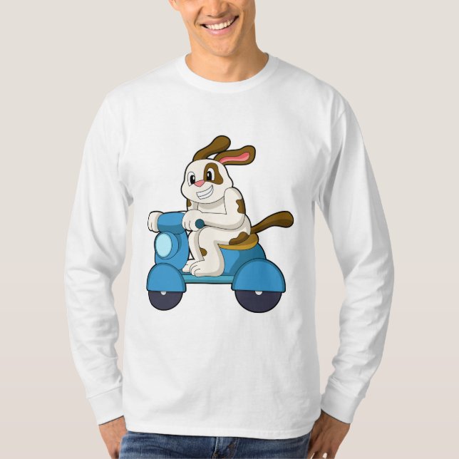 Camiseta Cachorro como Biker com Patinete.PNG (Frente)