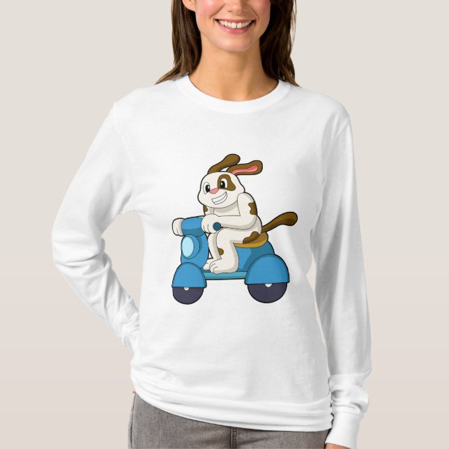Camiseta Cachorro como Biker com Patinete.PNG (Frente)