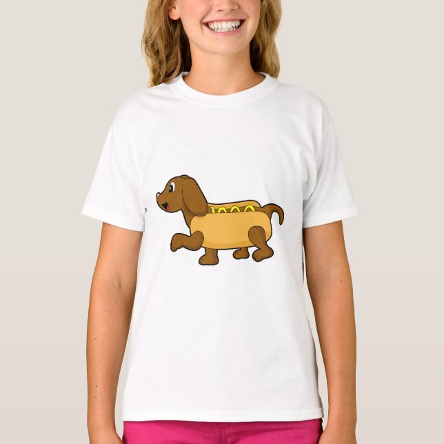 Camiseta Cachorro como cachorro-quente (Frente)