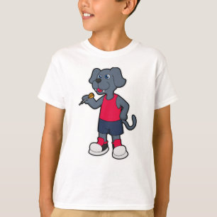 Camiseta Cachorro como jogador de dardos com dardos