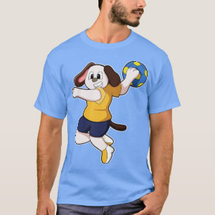 Camiseta Cachorro como jogador de handebol com Handball