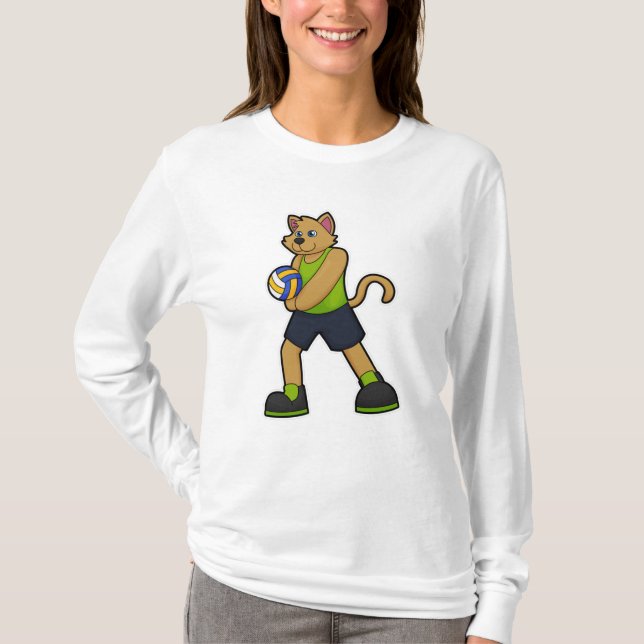 Camiseta Cachorro como jogador de voleibol (Frente)