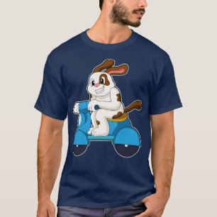 Camiseta Cachorro como Motociclista com Scooter 3