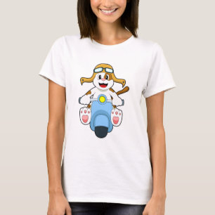 Camiseta Cachorro como motociclista com Scooter.PNG