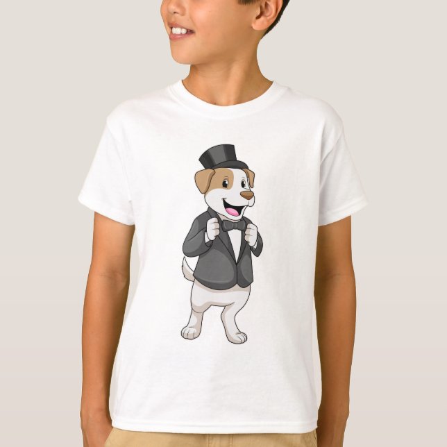 Camiseta Cachorro como Noivo com Laço (Frente)