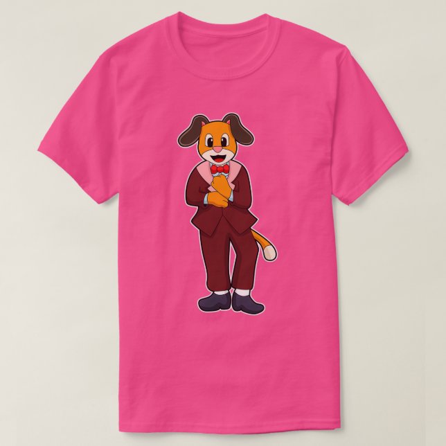 Camiseta Cachorro como Noivo com Terno (Frente do Design)
