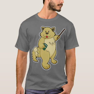 Camiseta Cachorro como professor com ponteiro de livro