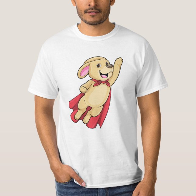 Camiseta Cachorro como super-herói com Cabo (Frente)