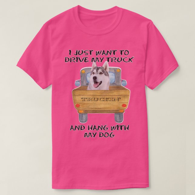 Camiseta Cachorro-condutor Siberian Husky (Frente do Design)