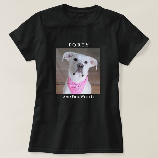 Camiseta Cachorro Confiante E Bonito Com Olhos Solosos 40 R (Frente do Design)