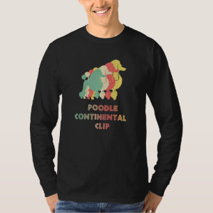 Camiseta Cachorro Continental do Poodle Retro Cachorro Mãe 