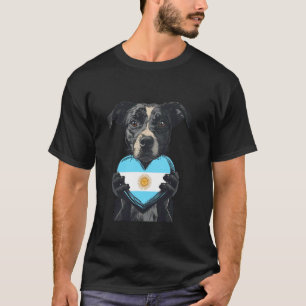 Camiseta Cachorro Coração Argentina Raízes Argentinas Argen