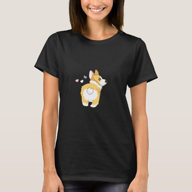 Camiseta Cachorro Corgi Bunda Fofa (Frente)