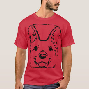 Camiseta Cachorro Corgi Cachorro Trendy Distressado253